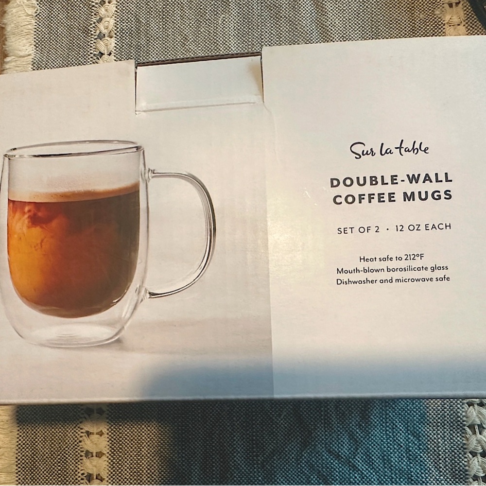 Sur La Table Double-Wall Double Espresso Glasses, Set Of 2